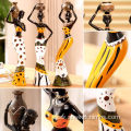 African Tribal Girl Figurine Statue for Decorative Use